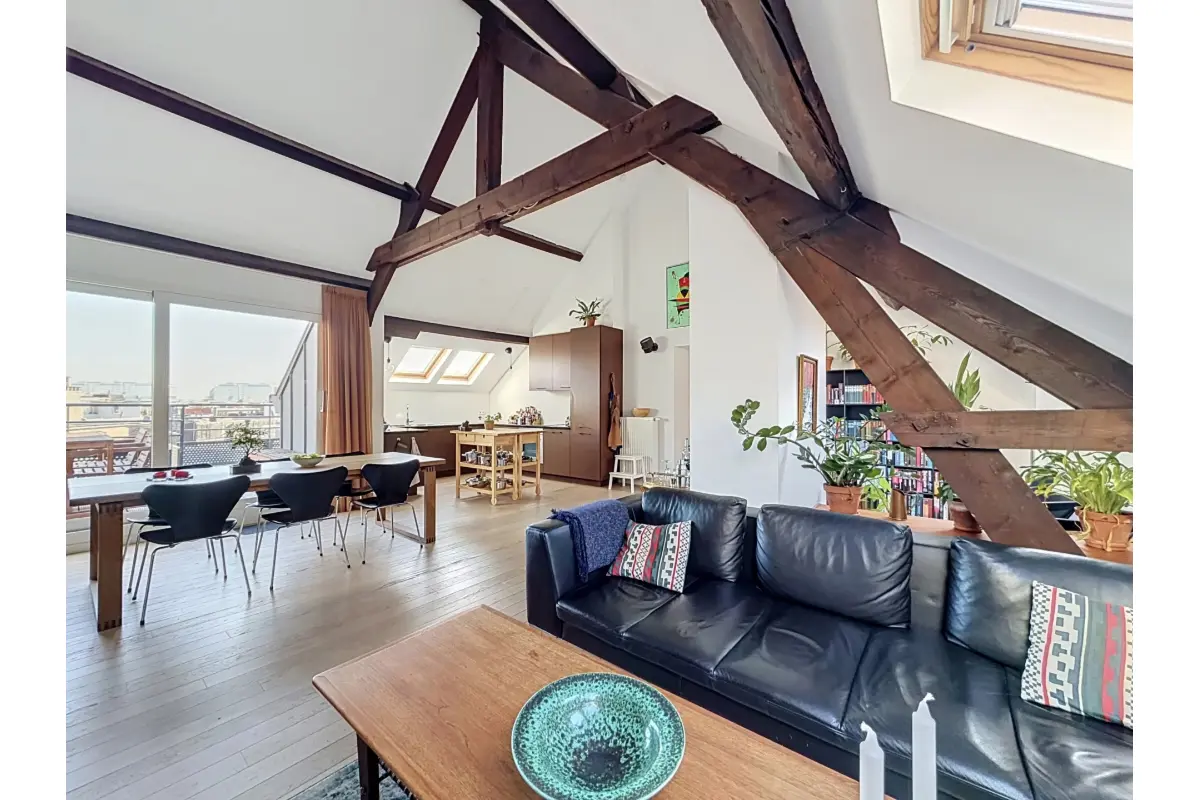 Penthouse te  huur in Elsene 1050 2200.00€ 3 slaapkamers 133.00m² - Zoekertje 825722