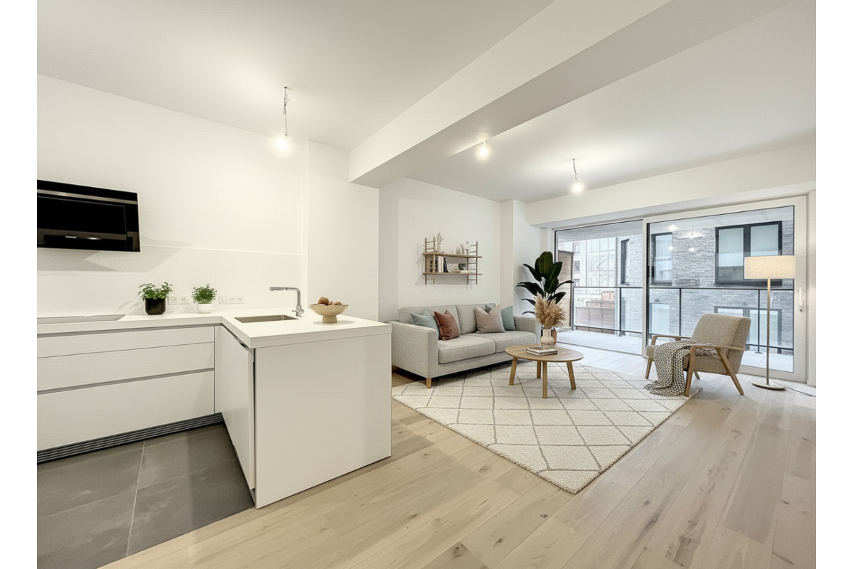 Appartement te  huur in Ukkel 1180 1450.00€ 1 slaapkamers 70.00m² - Zoekertje 832156